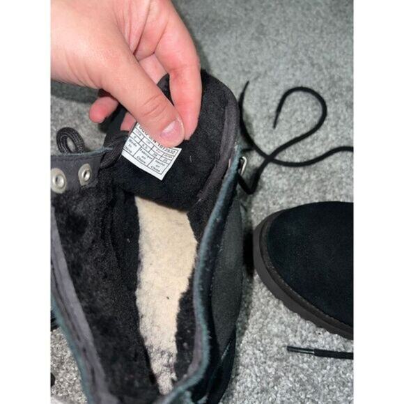 Ugg Lace Up Boots Women's 8‎ in Black - Picture 4 of 6